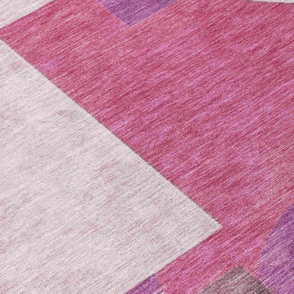 Daeel Pink Washable Indoor - Outdoor Rug - LOOMLAN - LOOMLAN Rugs - Outdoor Rugs