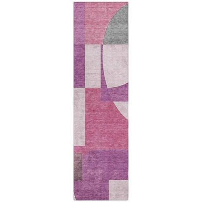 Daeel Pink Washable Indoor - Outdoor Rug - LOOMLAN - LOOMLAN Rugs - Outdoor Rugs