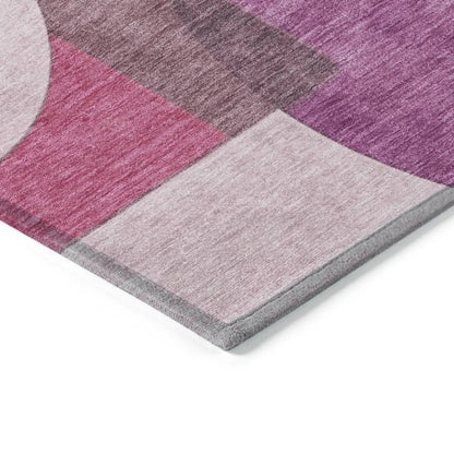Daeel Pink Washable Indoor - Outdoor Rug - LOOMLAN - LOOMLAN Rugs - Outdoor Rugs