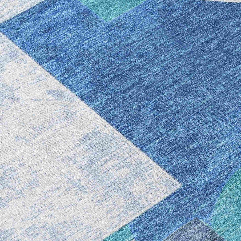 Daeel Teal Washable Indoor - Outdoor Rug - LOOMLAN - LOOMLAN Rugs - Outdoor Rugs