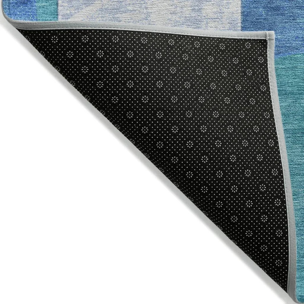 Daeel Teal Washable Indoor - Outdoor Rug - LOOMLAN - LOOMLAN Rugs - Outdoor Rugs