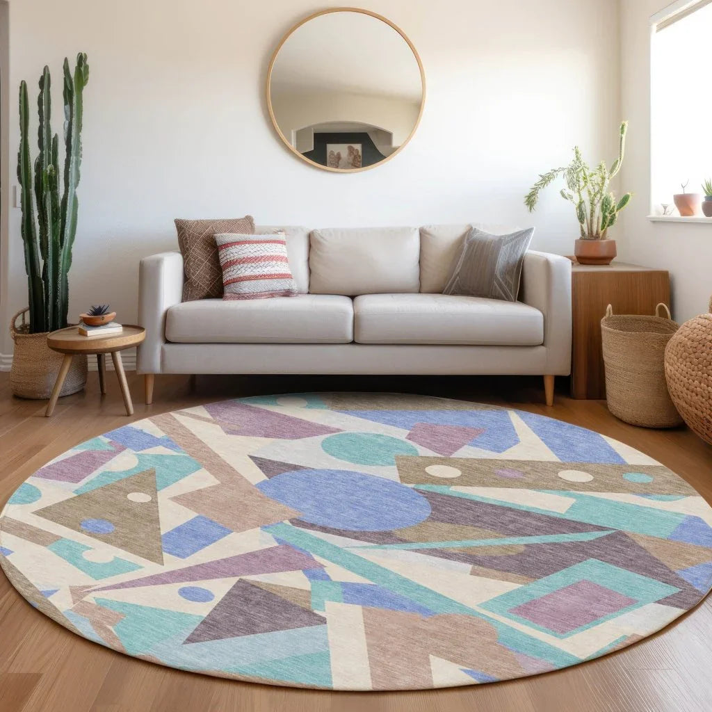 Daeir Brown Washable Indoor - Outdoor Rug - LOOMLAN - LOOMLAN Rugs - Outdoor Rugs