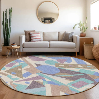 Daeir Brown Washable Indoor - Outdoor Rug - LOOMLAN - LOOMLAN Rugs - Outdoor Rugs