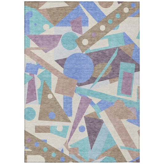 Daeir Brown Washable Indoor - Outdoor Rug - LOOMLAN - LOOMLAN Rugs - Outdoor Rugs