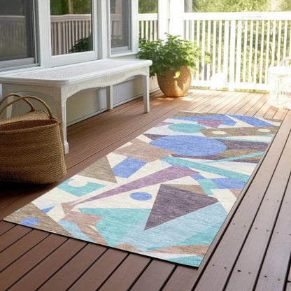 Daeir Brown Washable Indoor - Outdoor Rug - LOOMLAN - LOOMLAN Rugs - Outdoor Rugs