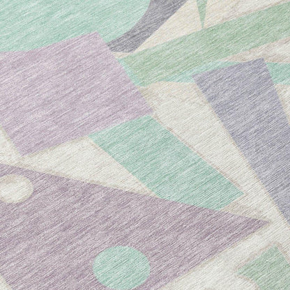 Daeir Lilac Washable Indoor - Outdoor Rug - LOOMLAN - LOOMLAN Rugs - Outdoor Rugs