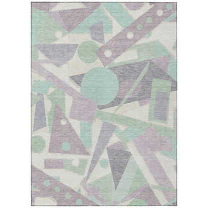 Daeir Lilac Washable Indoor - Outdoor Rug - LOOMLAN - LOOMLAN Rugs - Outdoor Rugs