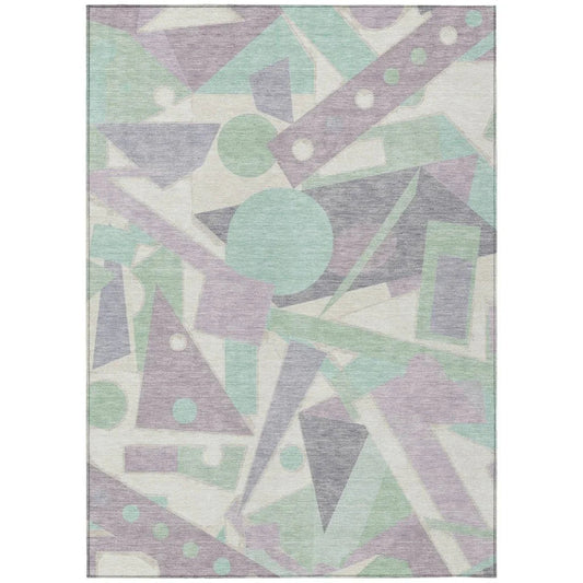 Daeir Lilac Washable Indoor - Outdoor Rug - LOOMLAN - LOOMLAN Rugs - Outdoor Rugs