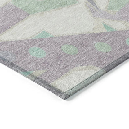 Daeir Lilac Washable Indoor - Outdoor Rug - LOOMLAN - LOOMLAN Rugs - Outdoor Rugs