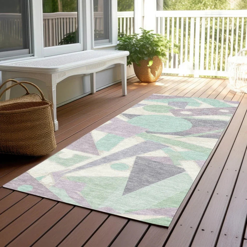 Daeir Lilac Washable Indoor - Outdoor Rug - LOOMLAN - LOOMLAN Rugs - Outdoor Rugs
