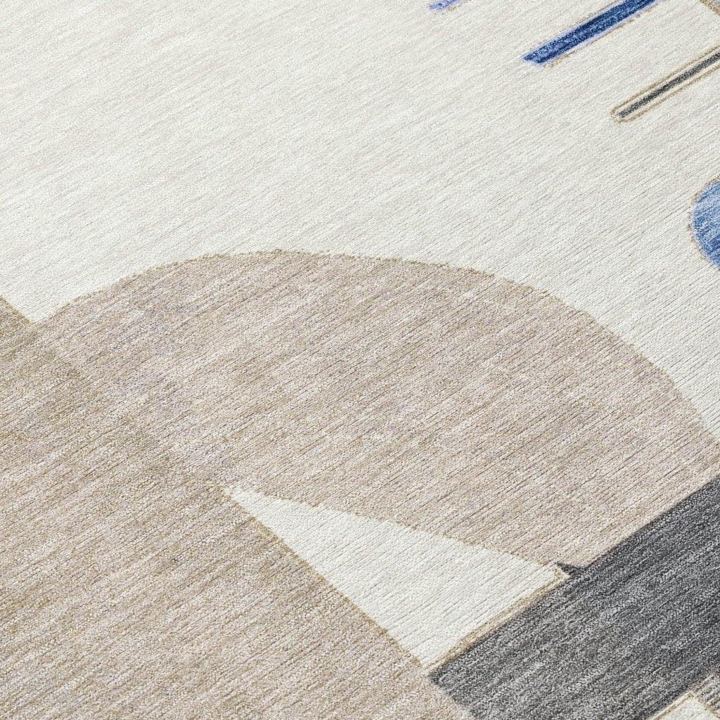 Daeira Blue Washable Indoor - Outdoor Rug - LOOMLAN - LOOMLAN Rugs - Outdoor Rugs