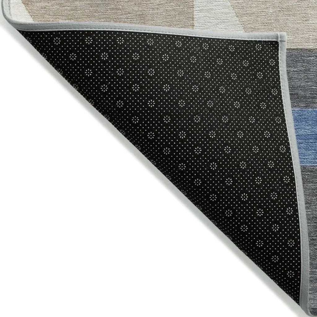 Daeira Blue Washable Indoor - Outdoor Rug - LOOMLAN - LOOMLAN Rugs - Outdoor Rugs