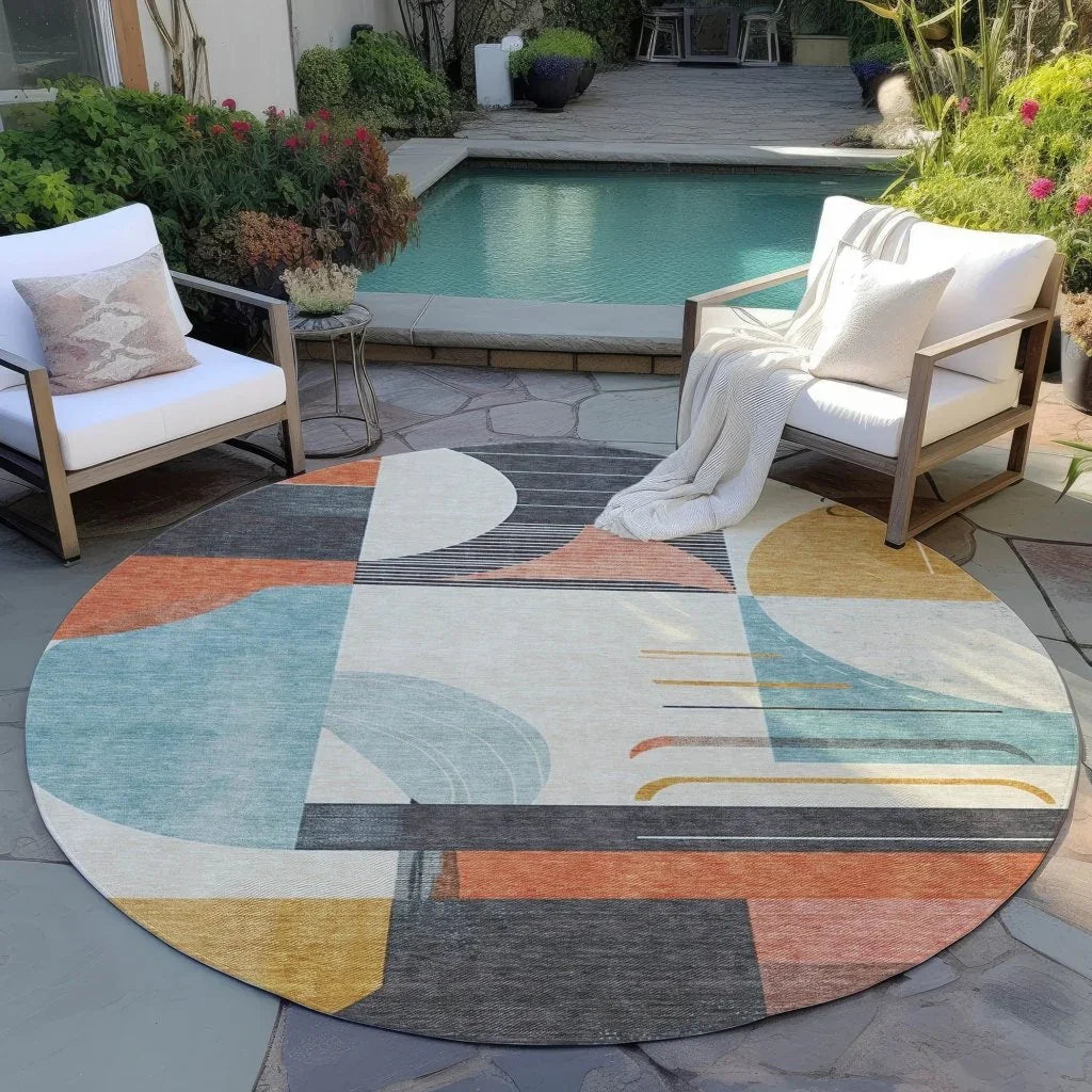 Daeira Gray Washable Indoor - Outdoor Rug - LOOMLAN - LOOMLAN Rugs - Outdoor Rugs