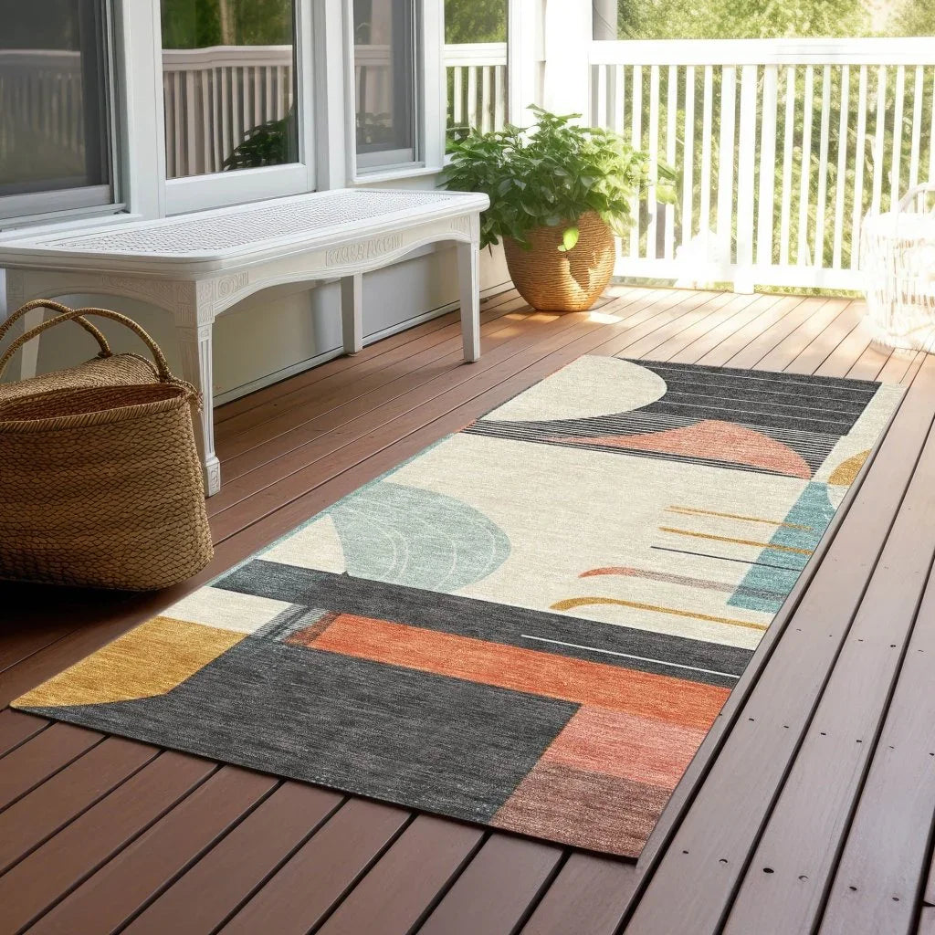 Daeira Gray Washable Indoor - Outdoor Rug - LOOMLAN - LOOMLAN Rugs - Outdoor Rugs