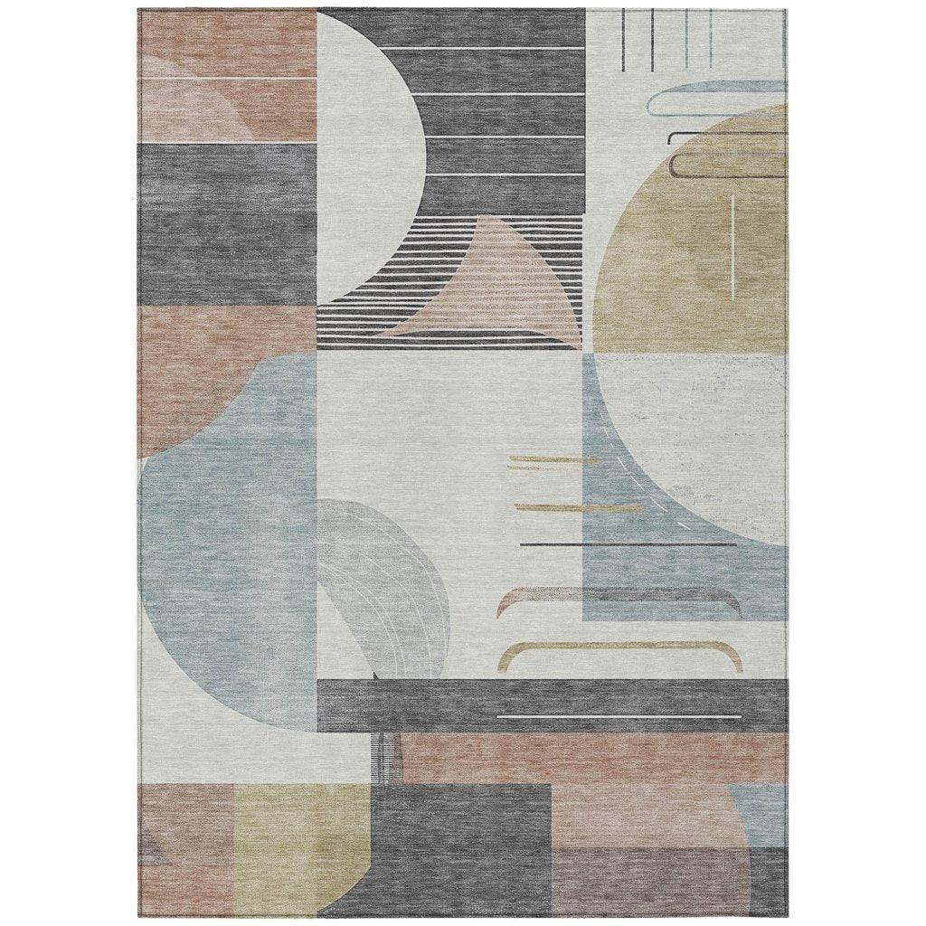 Daeira Orange Washable Indoor - Outdoor Rug - LOOMLAN - LOOMLAN Rugs - Outdoor Rugs