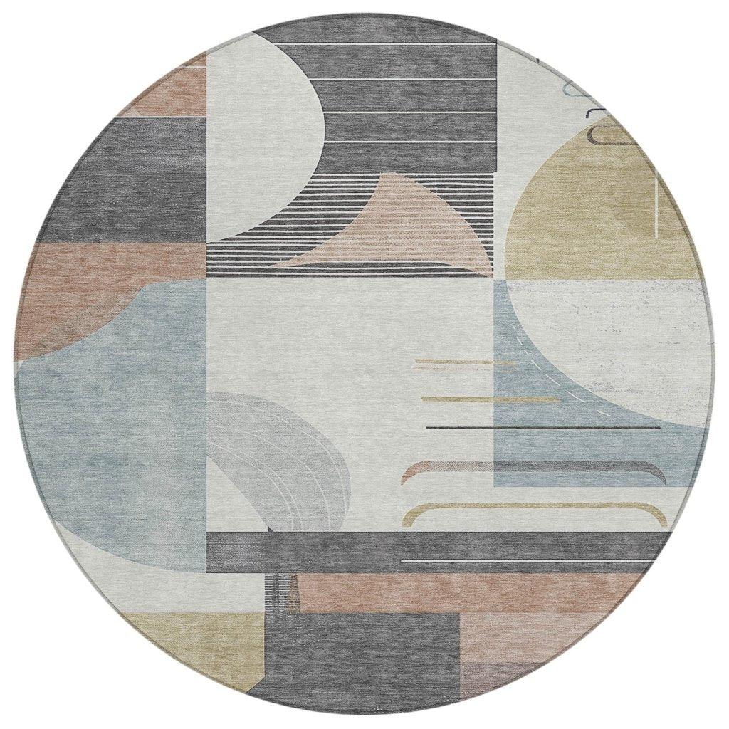Daeira Orange Washable Indoor - Outdoor Rug - LOOMLAN - LOOMLAN Rugs - Outdoor Rugs