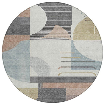 Daeira Orange Washable Indoor - Outdoor Rug - LOOMLAN - LOOMLAN Rugs - Outdoor Rugs