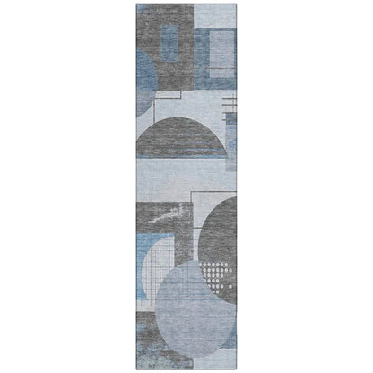 Daeon Blue Washable Indoor - Outdoor Rug - LOOMLAN - LOOMLAN Rugs - Outdoor Rugs