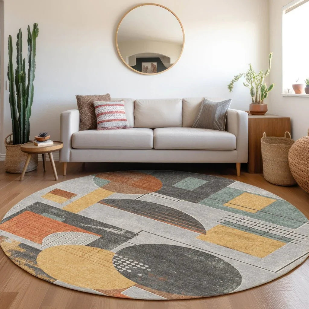 Daeon Gray Washable Indoor - Outdoor Rug - LOOMLAN - LOOMLAN Rugs - Outdoor Rugs