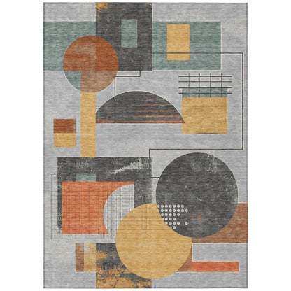 Daeon Gray Washable Indoor - Outdoor Rug - LOOMLAN - LOOMLAN Rugs - Outdoor Rugs