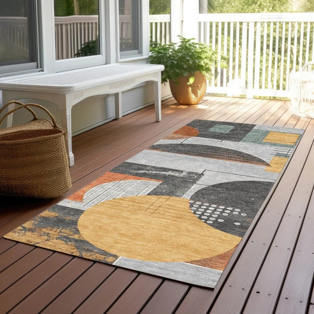 Daeon Gray Washable Indoor - Outdoor Rug - LOOMLAN - LOOMLAN Rugs - Outdoor Rugs