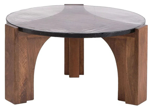 Daereth Glass Top Round Coffee Table