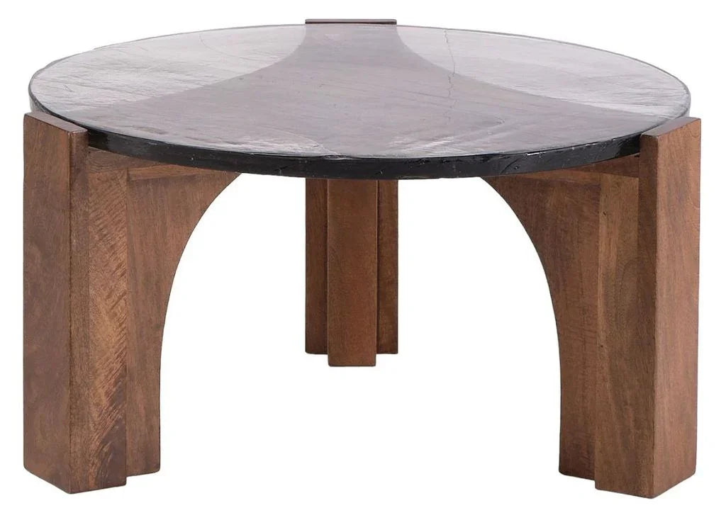 Daereth Glass Top Round Coffee Table