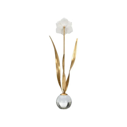 Daffodil Crystal Based Flower Sculpture - LOOMLAN - Chelsea House - Statues & Sculptures