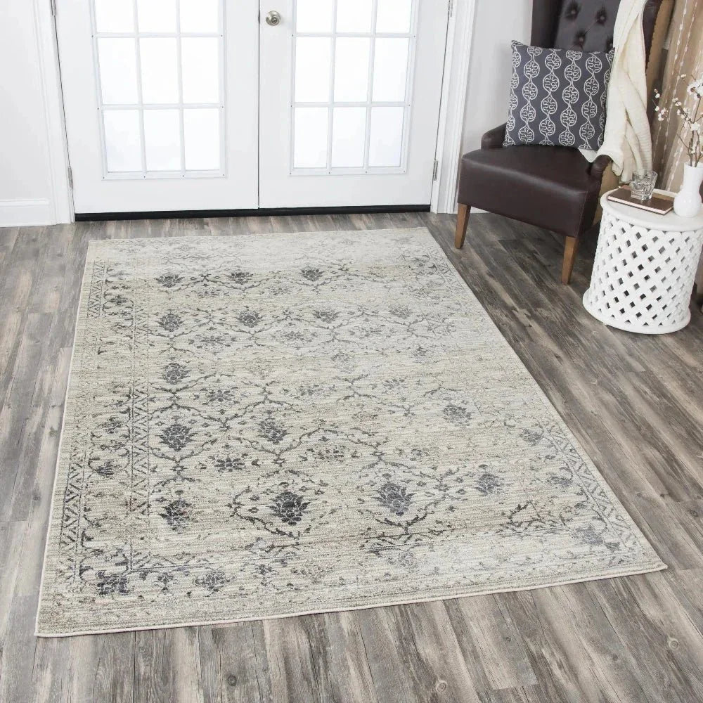 Dage Medallion Floral Beige Kitchen Hallway Runner Rug - LOOMLAN - LOOMLAN - Area Rugs