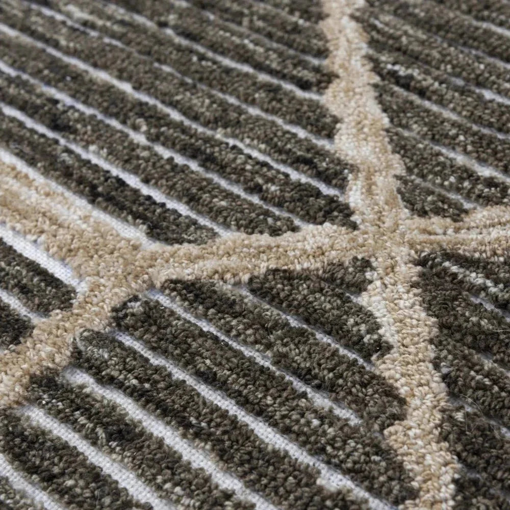 Dagh 5x7 Indoor Outdoor Brown Patio Rug-Outdoor Rugs-LOOMLAN-LOOMLAN