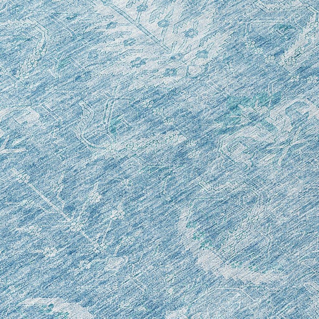 Dahana Blue Washable Indoor-Outdoor Rug-Outdoor Rugs-LOOMLAN Rugs-LOOMLAN