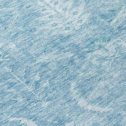 Dahana Blue Washable Indoor-Outdoor Rug-Outdoor Rugs-LOOMLAN Rugs-LOOMLAN