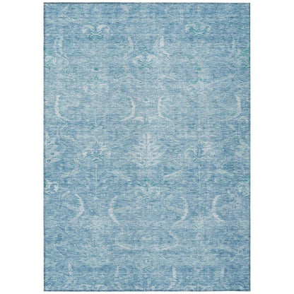 Dahana Blue Washable Indoor-Outdoor Rug-Outdoor Rugs-LOOMLAN Rugs-2'6" x 3'10"-LOOMLAN
