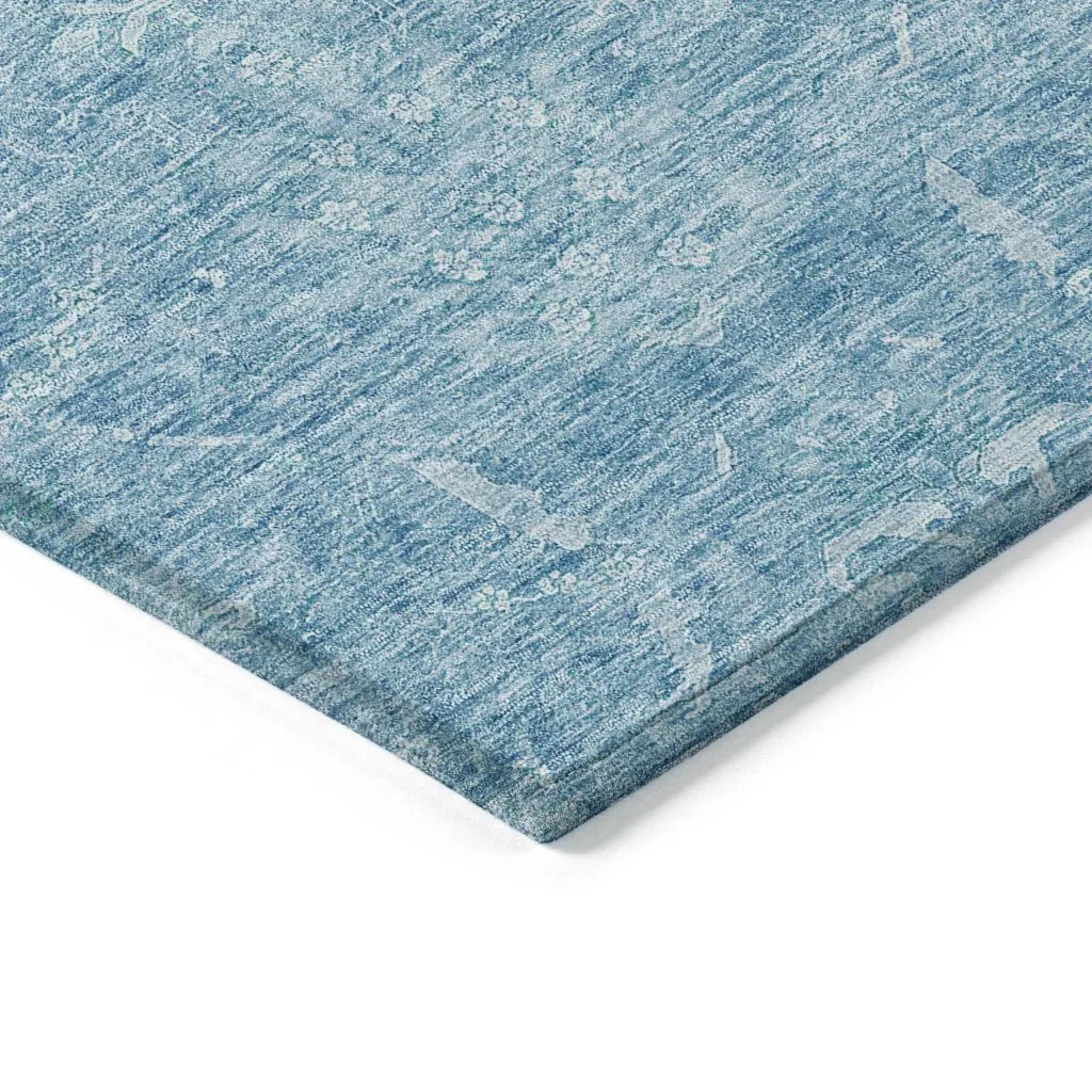 Dahana Blue Washable Indoor-Outdoor Rug-Outdoor Rugs-LOOMLAN Rugs-LOOMLAN