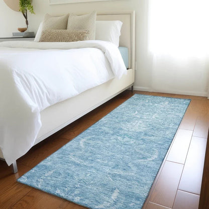 Dahana Blue Washable Indoor-Outdoor Rug-Outdoor Rugs-LOOMLAN Rugs-LOOMLAN