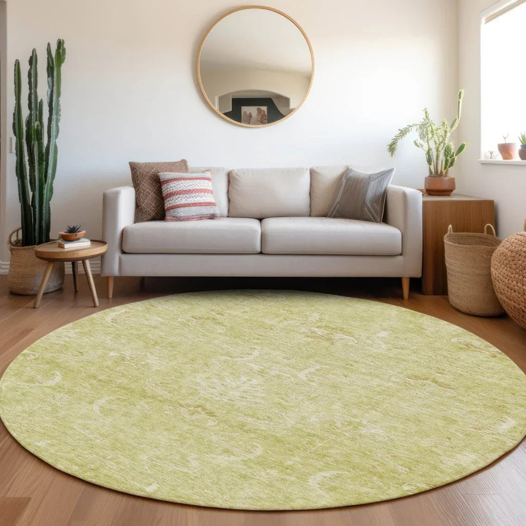 Dahana Green Washable Indoor-Outdoor Rug-Outdoor Rugs-LOOMLAN Rugs-LOOMLAN
