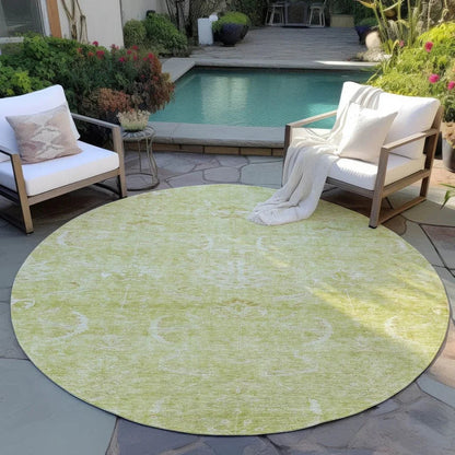 Dahana Green Washable Indoor-Outdoor Rug-Outdoor Rugs-LOOMLAN Rugs-LOOMLAN