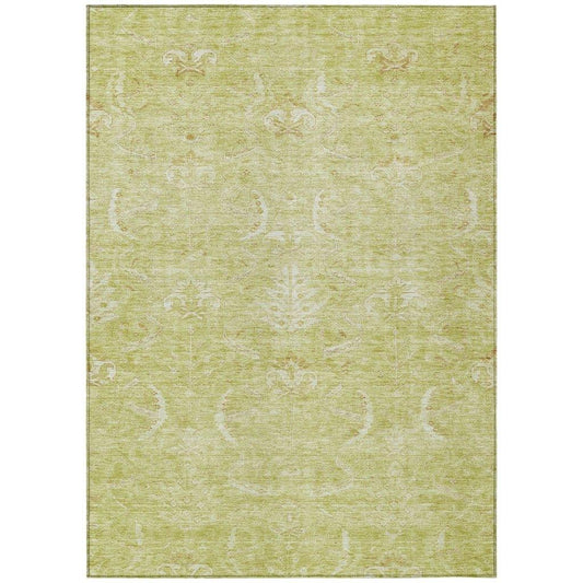 Dahana Green Washable Indoor-Outdoor Rug-Outdoor Rugs-LOOMLAN Rugs-2'6" x 3'10"-LOOMLAN