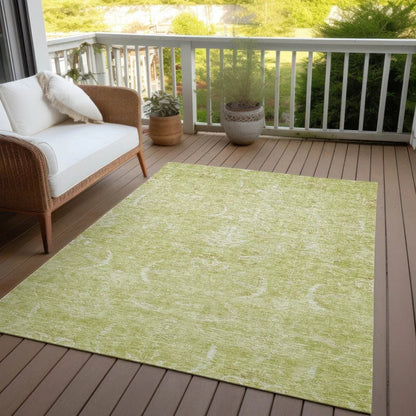 Dahana Green Washable Indoor-Outdoor Rug-Outdoor Rugs-LOOMLAN Rugs-LOOMLAN