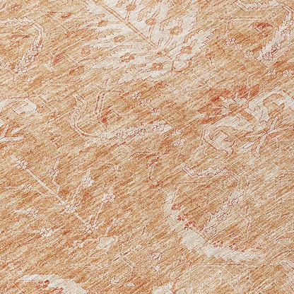 Dahana Orange Washable Indoor-Outdoor Rug-Outdoor Rugs-LOOMLAN Rugs-LOOMLAN