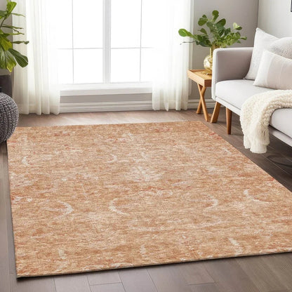 Dahana Orange Washable Indoor-Outdoor Rug-Outdoor Rugs-LOOMLAN Rugs-LOOMLAN