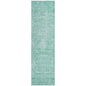 Dahana Teal Washable Indoor-Outdoor Rug-Outdoor Rugs-LOOMLAN Rugs-2'3" x 7'6"-LOOMLAN