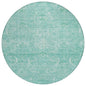 Dahana Teal Washable Indoor-Outdoor Rug-Outdoor Rugs-LOOMLAN Rugs-8' x 8'-LOOMLAN