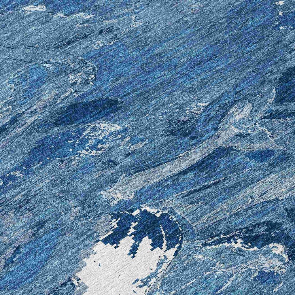 Dahlina Blue Washable Indoor - Outdoor Rug - LOOMLAN - LOOMLAN Rugs - Outdoor Rugs