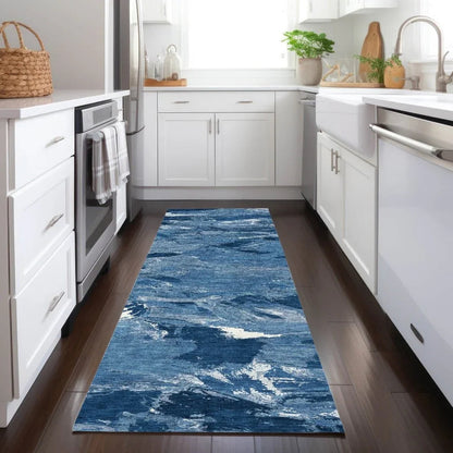 Dahlina Blue Washable Indoor - Outdoor Rug - LOOMLAN - LOOMLAN Rugs - Outdoor Rugs