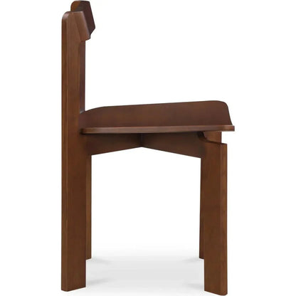 Daifuku Wood Brown Armless Dining Chair 2PC - LOOMLAN - Moe's Home - Dining Chairs