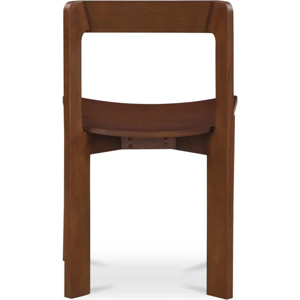 Daifuku Wood Brown Armless Dining Chair 2PC - LOOMLAN - Moe's Home - Dining Chairs