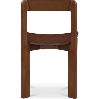 Daifuku Wood Brown Armless Dining Chair 2PC - LOOMLAN - Moe's Home - Dining Chairs