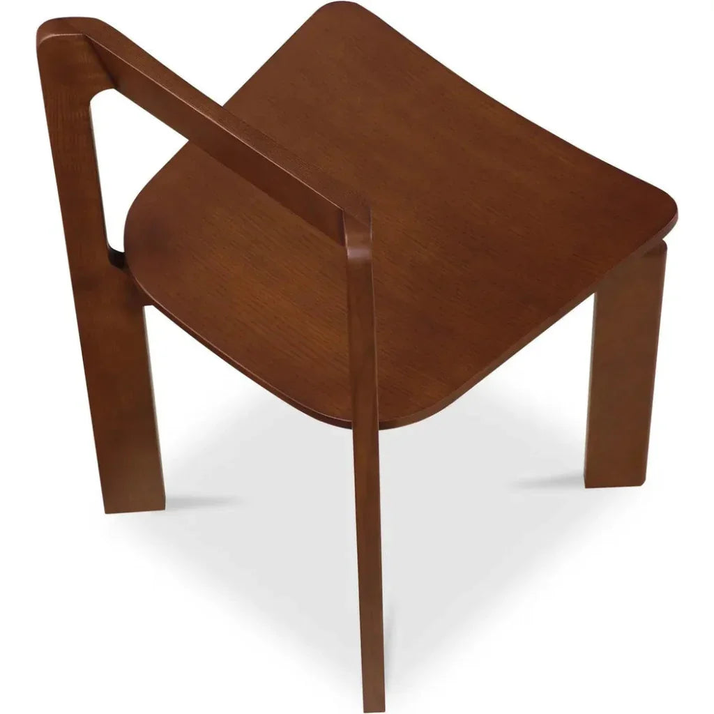 Daifuku Wood Brown Armless Dining Chair 2PC - LOOMLAN - Moe's Home - Dining Chairs