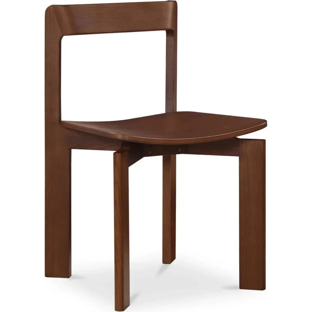 Daifuku Wood Brown Armless Dining Chair 2PC - LOOMLAN - Moe's Home - Dining Chairs